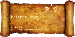 Meitner Inez névjegykártya